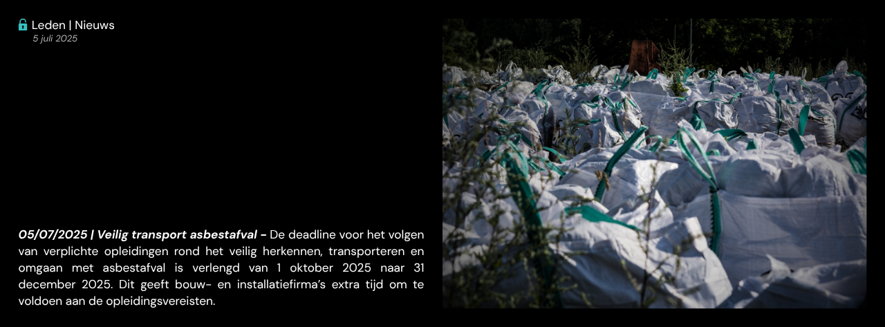VEILIG TRANSPORT ASBEST